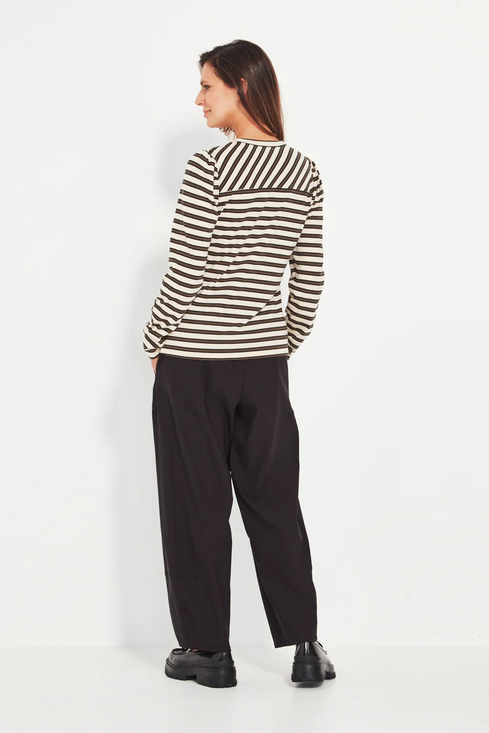 Scatter Top - Olive Stripe - Image 4
